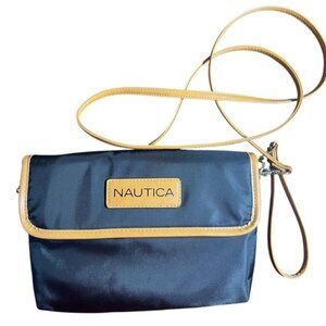 Nautica RFID Protection ID Safe Crossbody Purse Black Travel Safety Small Long